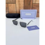 Stylish Gucci Sunglasses Silver Black For Men (BOT3664) - stayhit.in