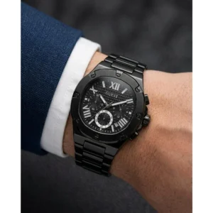 Stylish Guess Square Chronograph Watch Black White For Men (BOT3349) - stayhit.in