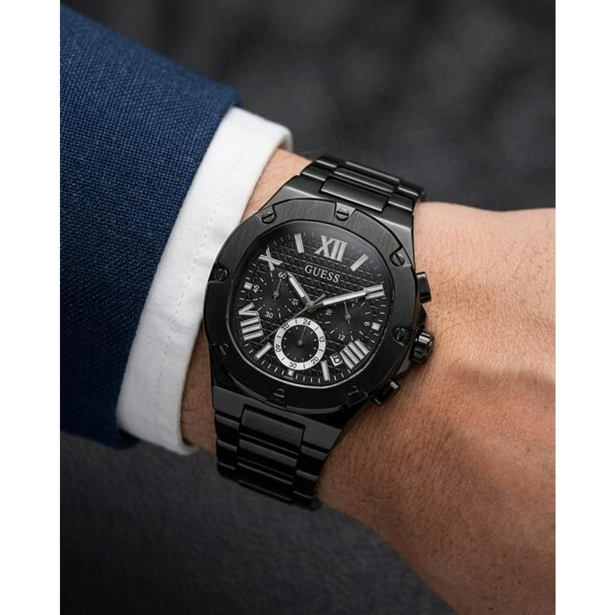 Stylish Guess Square Chronograph Watch Black White For Men (BOT3349) - stayhit.in Stylish Guess Square Chronograph Watch Black White For Men (BOT3349) - stayhit.in