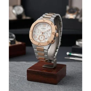 Stylish Guess Square Watch Two Tone Copper White For Men (BOT3344) - stayhit.in