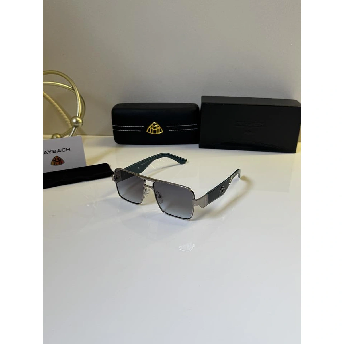Stylish Maybach Sunglasses Silver Green For Men (BOT3676) - stayhit.in Stylish Maybach Sunglasses Silver Green For Men (BOT3676) - stayhit.in