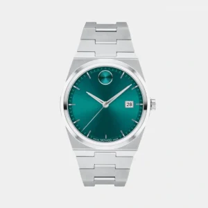 Stylish Movado Bold Watch Silver Green For Men (SOS130) - stayhit.in