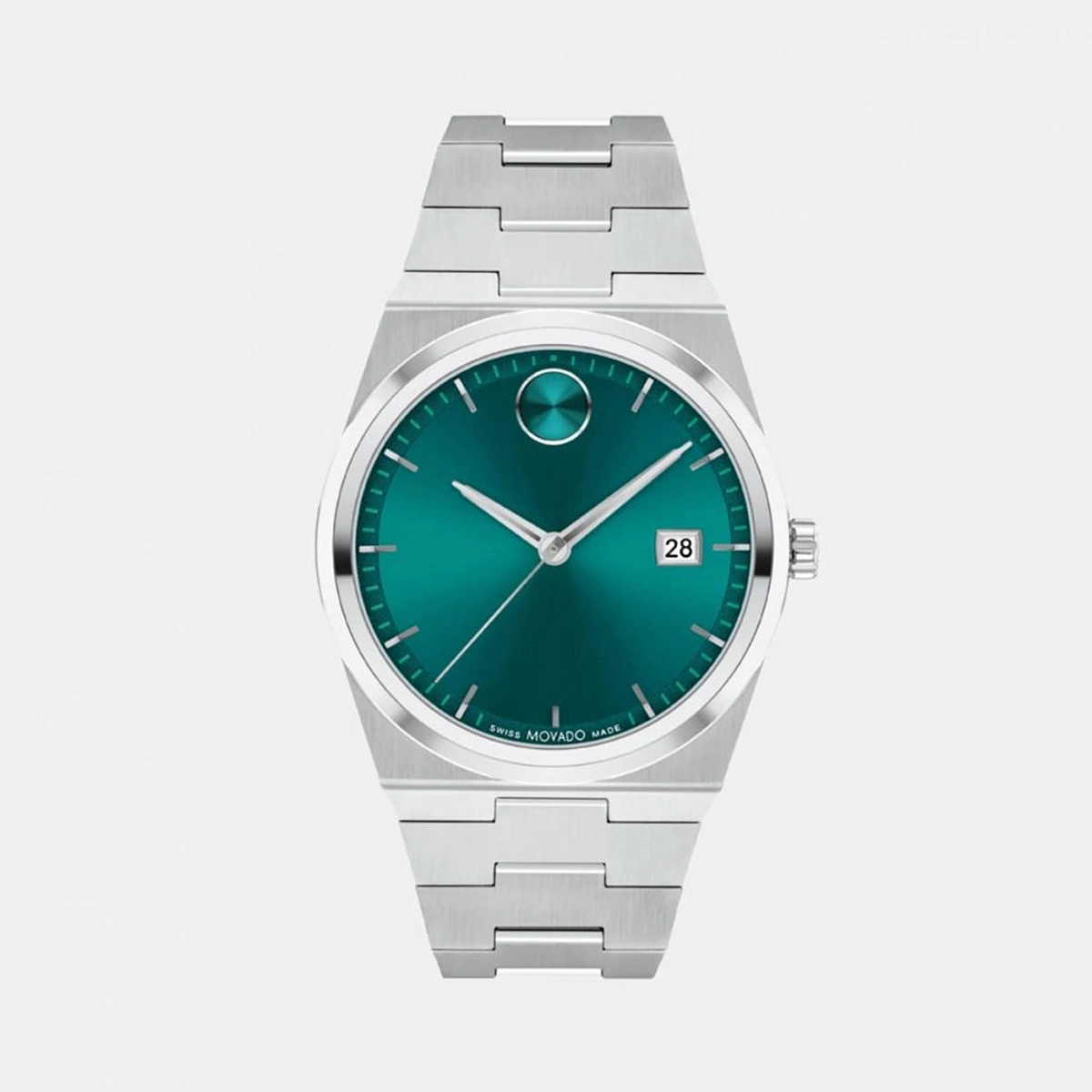 Stylish Movado Bold Watch Silver Green For Men (SOS130) - stayhit.in Stylish Movado Bold Watch Silver Green For Men (SOS130) - stayhit.in