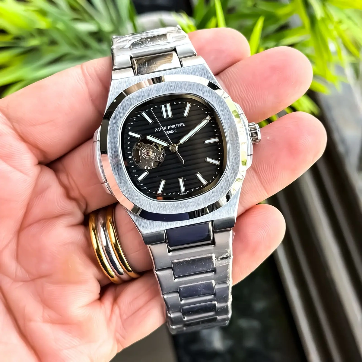 Stylish Patek Philippe Watch Silver Black For Men (JH482) - stayhit.in Stylish Patek Philippe Watch Silver Black For Men (JH482) - stayhit.in