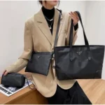 Stylish Prada Nylon Tote Bag With Dust Bag For Women (LAB639) - stayhit.in