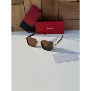 Stylish Prada Sunglasses Gold Brown For Men (BOT3462) - stayhit.in