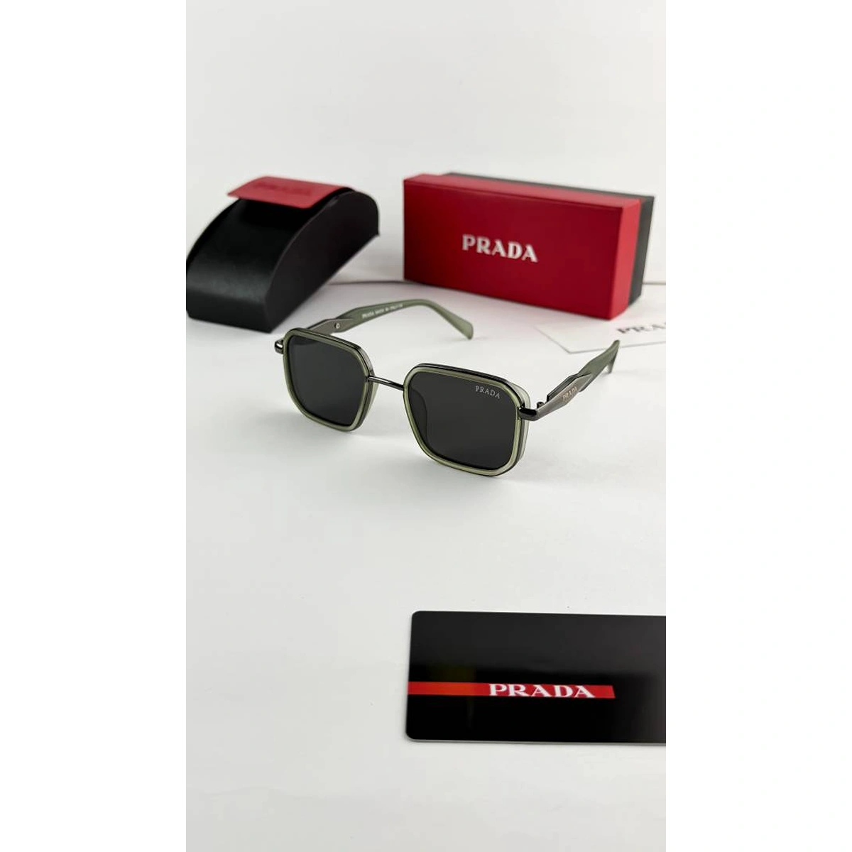 Stylish Prada Sunglasses Green Black For Men (SOS338) - stayhit.in Stylish Prada Sunglasses Green Black For Men (SOS338) - stayhit.in