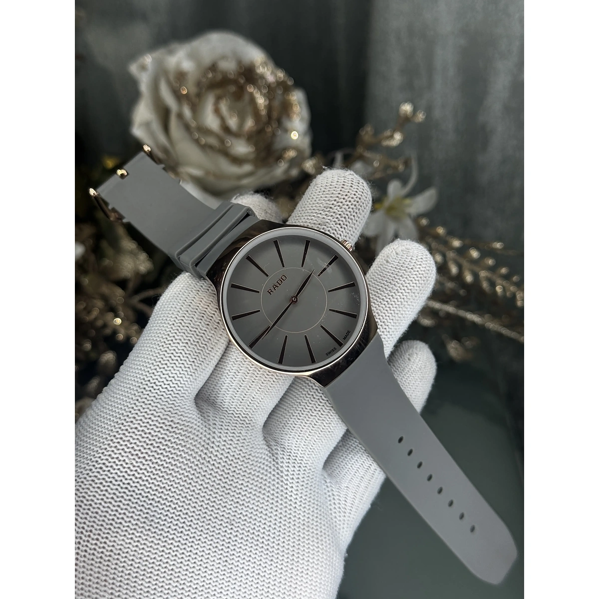 Stylish Rado Copper Watch Grey Silicon Strap For Men (JH488) - stayhit.in