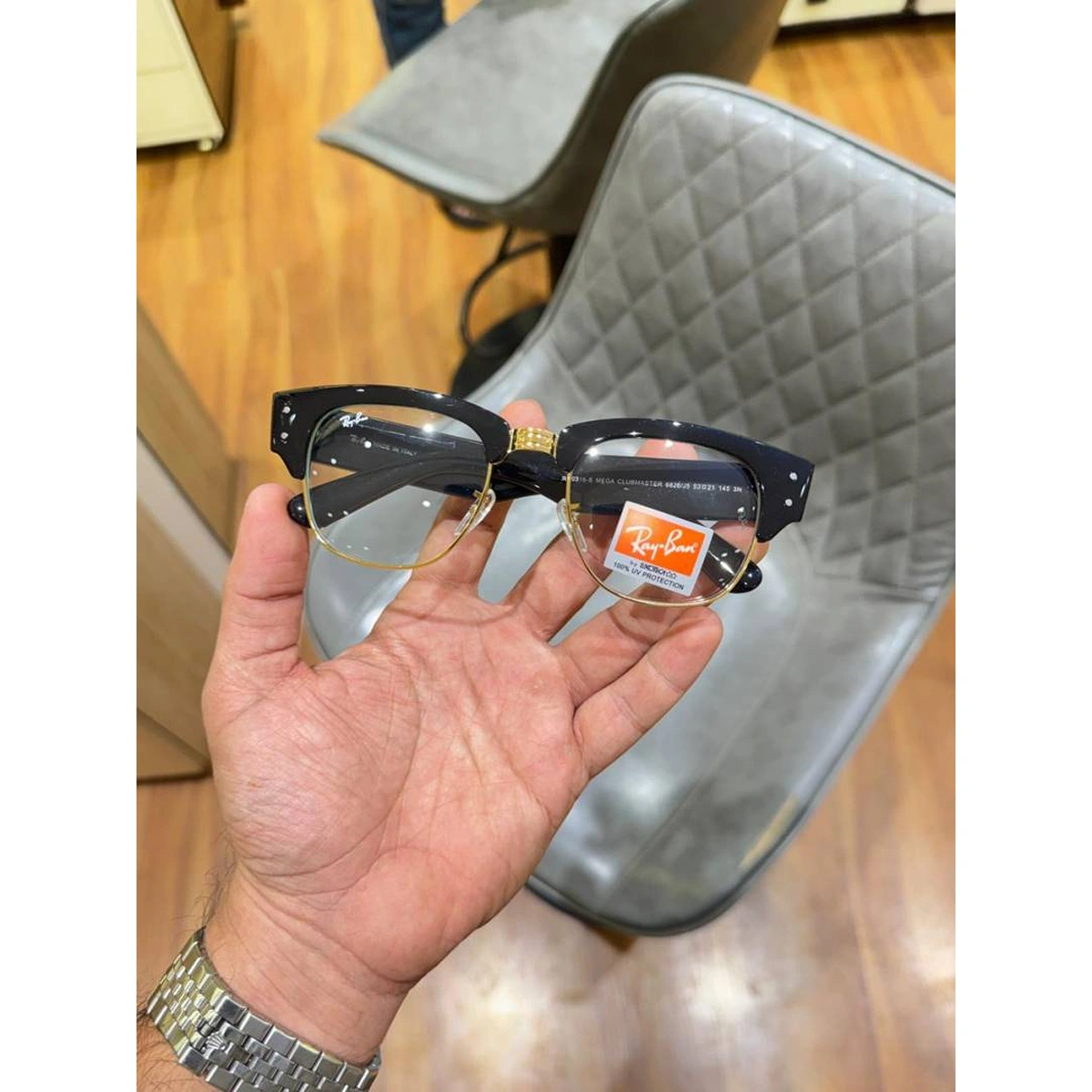 Stylish Rayban Sunglasses Gold Plano For Men (BT227) - stayhit.in Stylish Rayban Sunglasses Gold Plano For Men (BT227) - stayhit.in