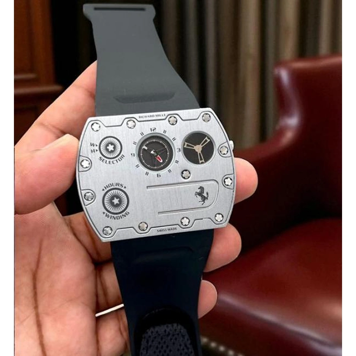 Stylish Richard Mille Rm Titanium Watch Silver For Men (BOT3097) - stayhit.in Stylish Richard Mille Rm Titanium Watch Silver For Men (BOT3097) - stayhit.in