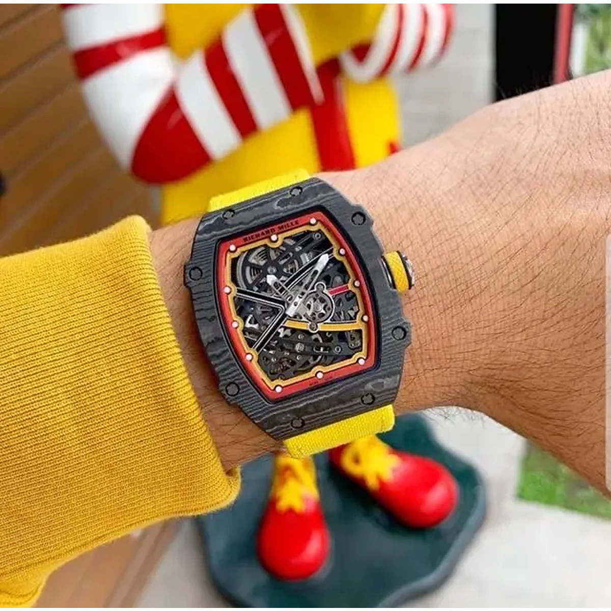 Stylish Richard Mille Rm67-02 Watch Black Yellow For Men (JH551) - stayhit.in Stylish Richard Mille Rm67-02 Watch Black Yellow For Men (JH551) - stayhit.in