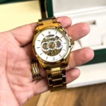 Stylish Rolex Auto Watch Gold White For Men (JH560) - stayhit.in
