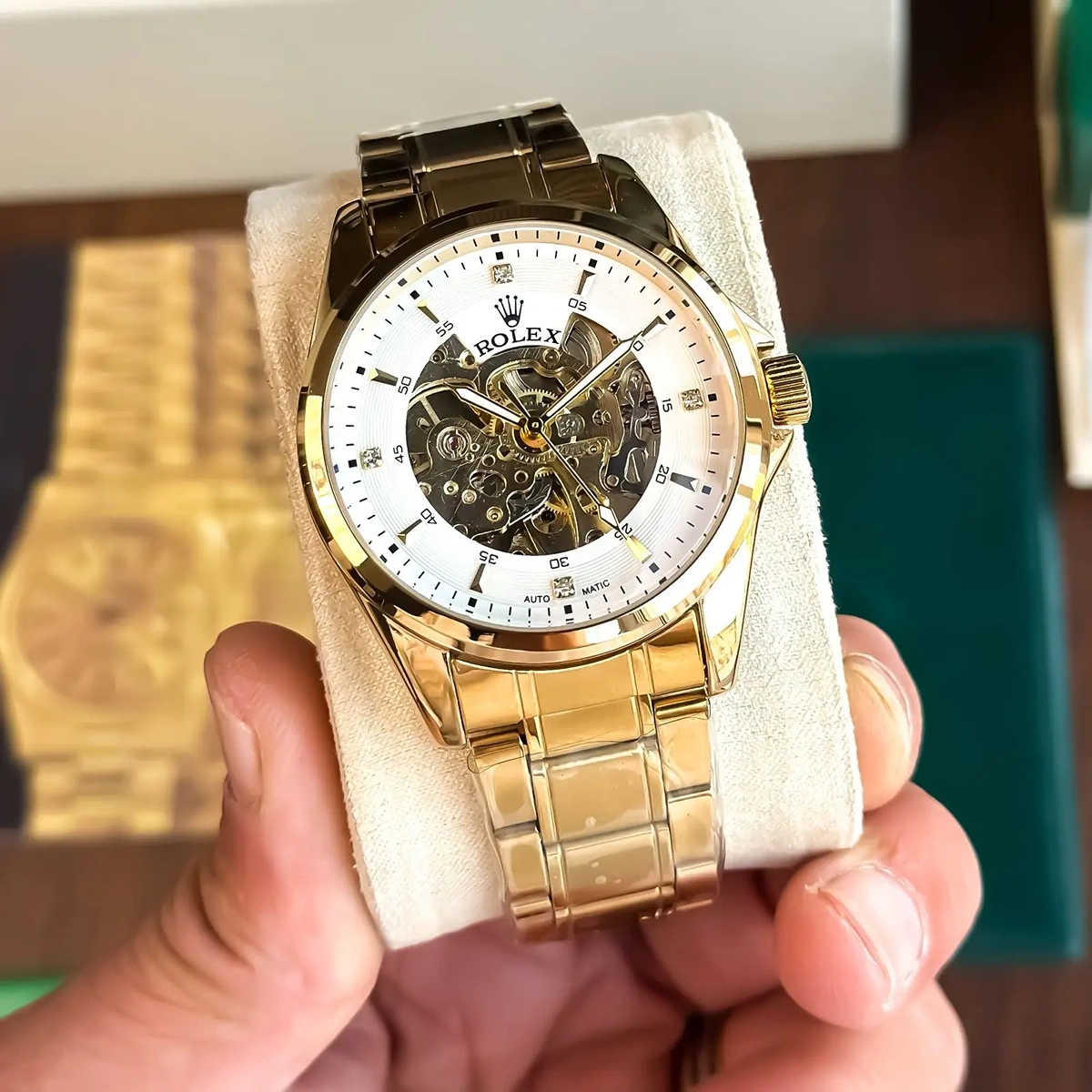 Stylish Rolex Auto Watch Gold White For Men (JH569) - stayhit.in Stylish Rolex Auto Watch Gold White For Men (JH569) - stayhit.in