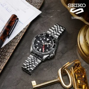 Stylish Seiko 5 Sports Gmt Watch Automatic Chain Strap For Men (SOS538) - stayhit.in