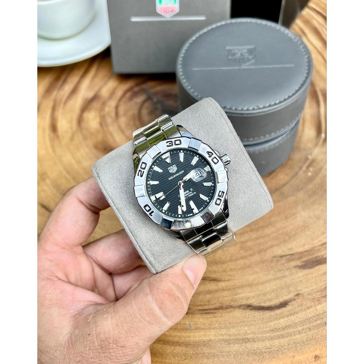 Stylish Tag Heuer Aquaracer Watch Black Dial For Men (LAB1027) - stayhit.in Stylish Tag Heuer Aquaracer Watch Black Dial For Men (LAB1027) - stayhit.in