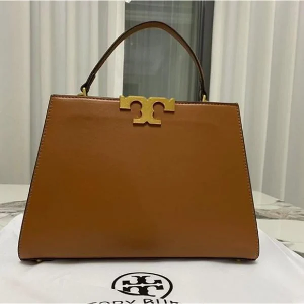 Stylish Tory Burch Eleanor Satchel Bag Leather Brown For Women (BOT2551) - stayhit.in Stylish Tory Burch Eleanor Satchel Bag Leather Brown For Women (BOT2551) - stayhit.in