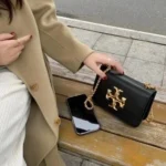 Stylish Tory Burch Eleanor Shoulder Bag Black For Women (LAB573) - stayhit.in
