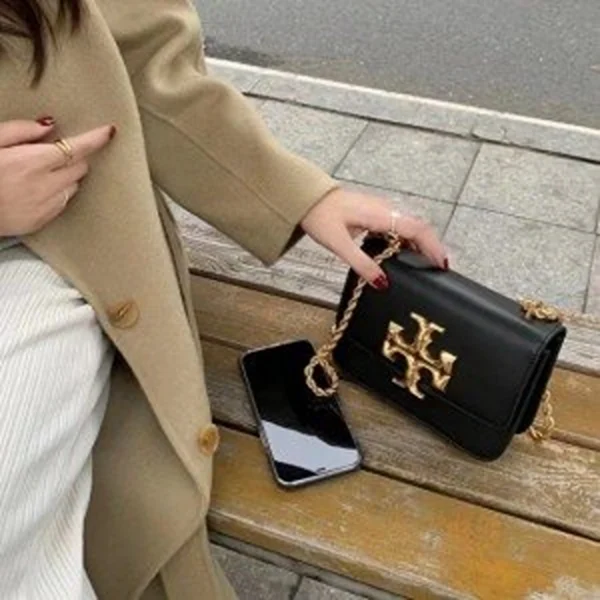 Stylish Tory Burch Eleanor Shoulder Bag Black For Women (LAB573) - stayhit.in Stylish Tory Burch Eleanor Shoulder Bag Black For Women (LAB573) - stayhit.in