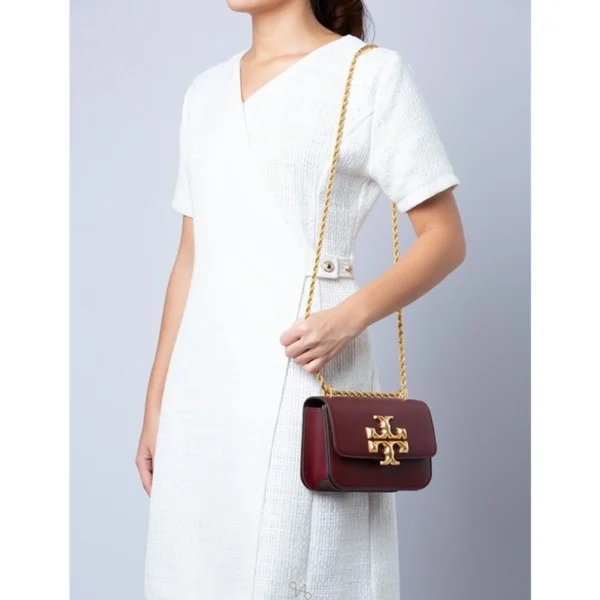 Stylish Tory Burch Eleanor Shoulder Bag Wine For Women (LAB571) - stayhit.in