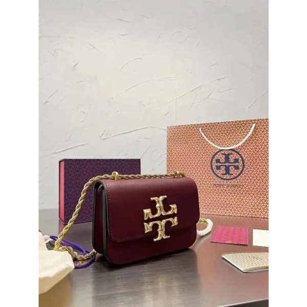 Stylish Tory Burch Eleanor Shoulder Bag Wine For Women (LAB571) - stayhit.in