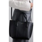 Stylish Tory Burch Tote Bag Black Leather With Box For Women (BOT3862) - stayhit.in