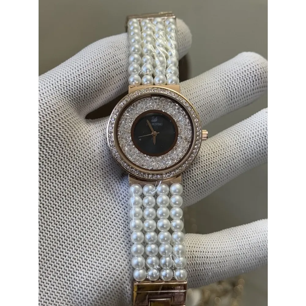 Swarovski Watch Pearls Copper-Black For Women (SW261) - stayhit.in Swarovski Watch Pearls Copper-Black For Women (SW261) - stayhit.in