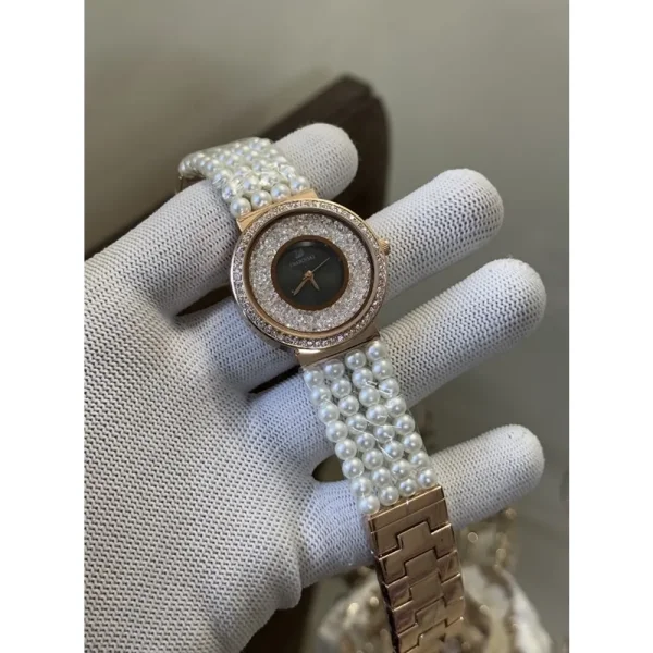 Swarovski Watch Pearls Copper-Black For Women Swarovski Watch Pearls Copper-Black For Women