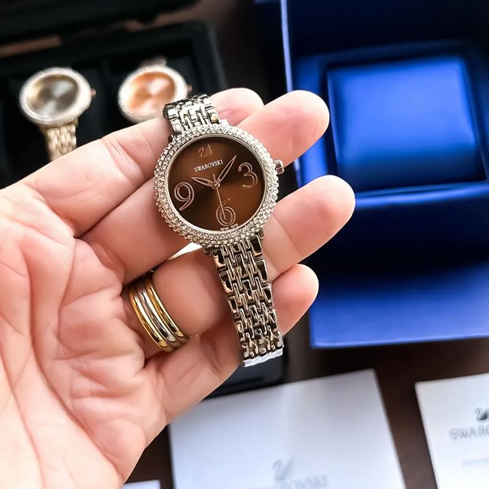 Swarovski Watch Rose-Brown For Women (SW221) - stayhit.in Swarovski Watch Rose-Brown For Women (SW221) - stayhit.in