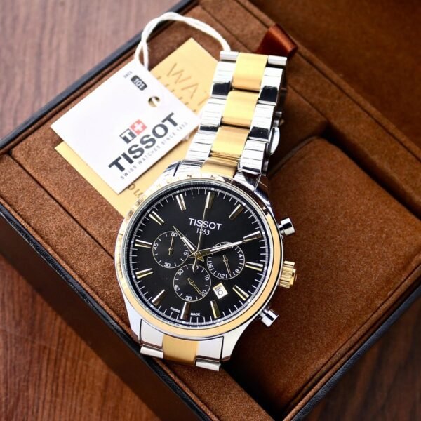 Tissot 1853 Watch Two Tone Gold Black For Men Tissot 1853 Watch Two Tone Gold Black For Men