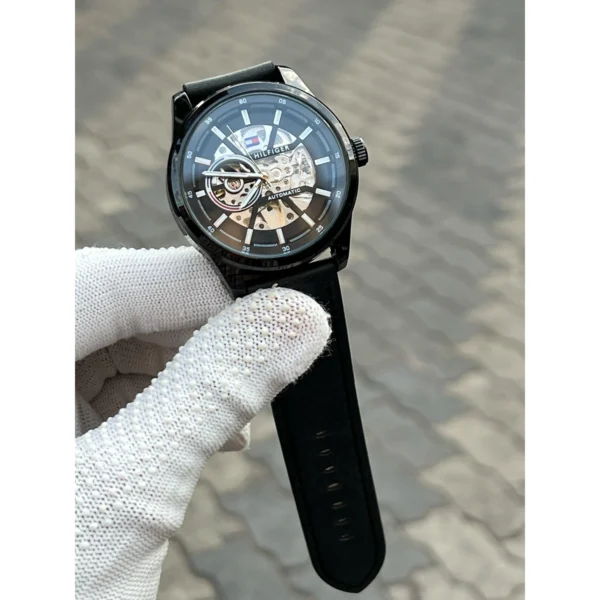 Tommy Hilfiger Automatic Watch Leather Belt For Men Tommy Hilfiger Automatic Watch Leather Belt For Men
