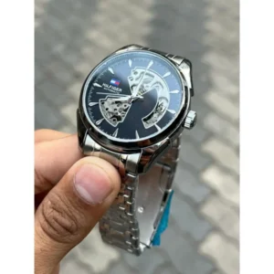  Tommy Hilfiger Automatic Watch Silver Black For Men
