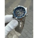 Tommy Hilfiger Automatic Watch Silver Blue For Men