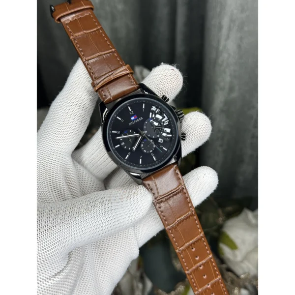 Tommy Hilfiger Watch Black Brown For Men