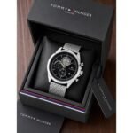 Tommy Hilfiger Watch Silver Black For Men