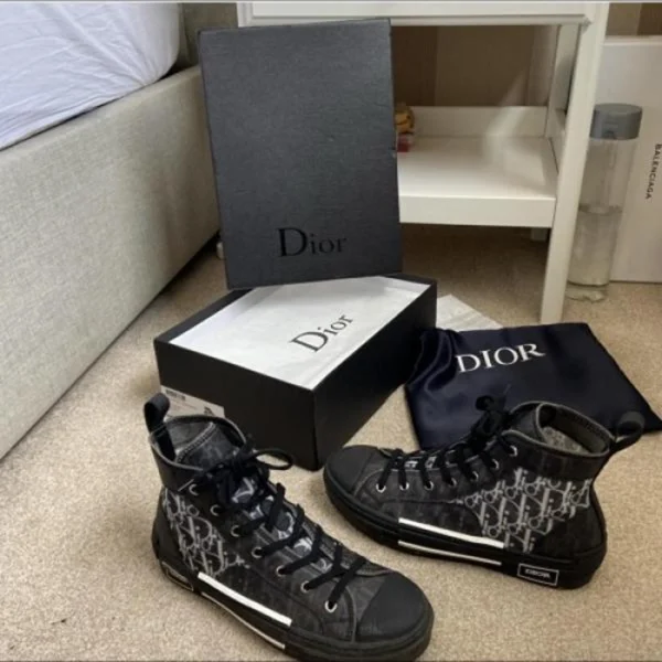 Elegant Dior B23 High Top Shoes Oblique Black For Men (SUP3047) - stayhit.in