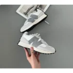 Elegant New Balance 327 Shoes White Grey For Men (SUP1827) - stayhit.in