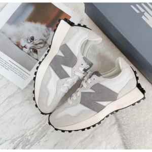 Elegant New Balance 327 Shoes White Grey For Men (SUP1827) - stayhit.in