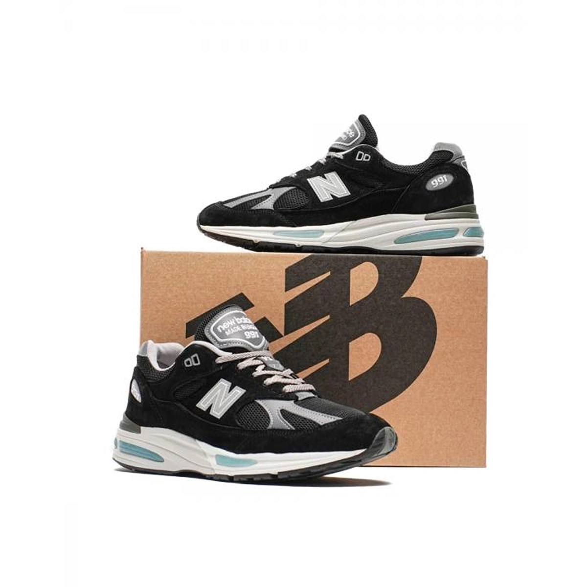 Elegant New Balance 991v2 Shoes Black Grey For Men (SUP2933) - stayhit.in