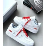 Elegant Nike Air Force 1 Shoes Supreme White For Men (SUP2928) - stayhit.in