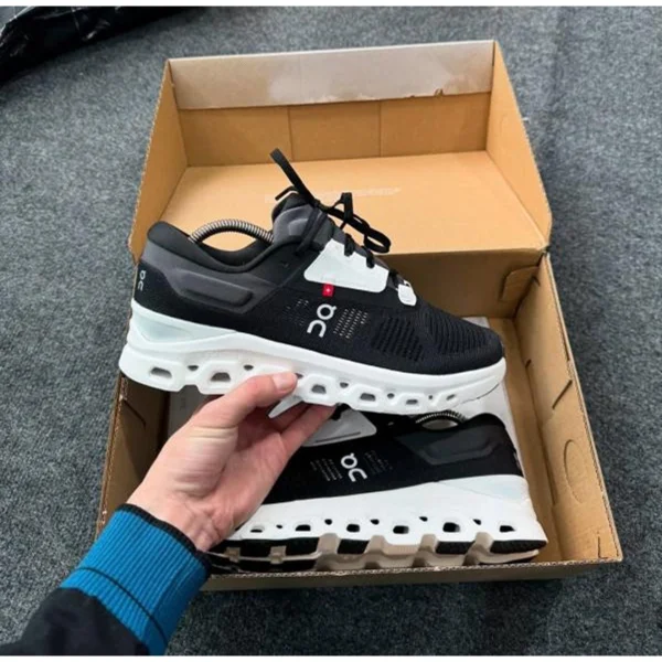 Elegant On Cloud Stratus V3 Shoes Black White Running For Men (SUP3052) - stayhit.in Elegant On Cloud Stratus V3 Shoes Black White Running For Men (SUP3052) - stayhit.in