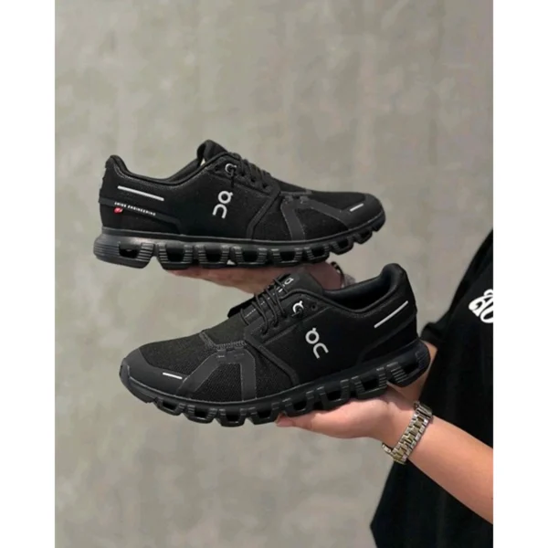 Elegant On Running Cloud 6 Shoes Waterproof Full Black For Men (SUP1830) - stayhit.in