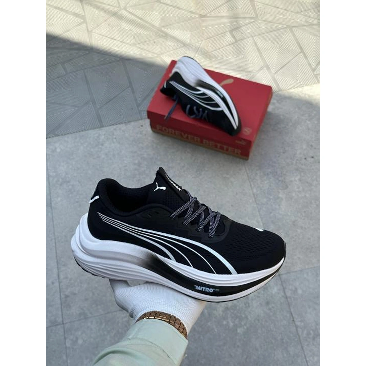 Elegant Puma Magmax X Nitro Shoes Black White For Men (SUP3440) - stayhit.in Elegant Puma Magmax X Nitro Shoes Black White For Men (SUP3440) - stayhit.in