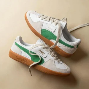 Elegant Puma Palermo Shoes White Green Gum For Men (SUP3049) - stayhit.in