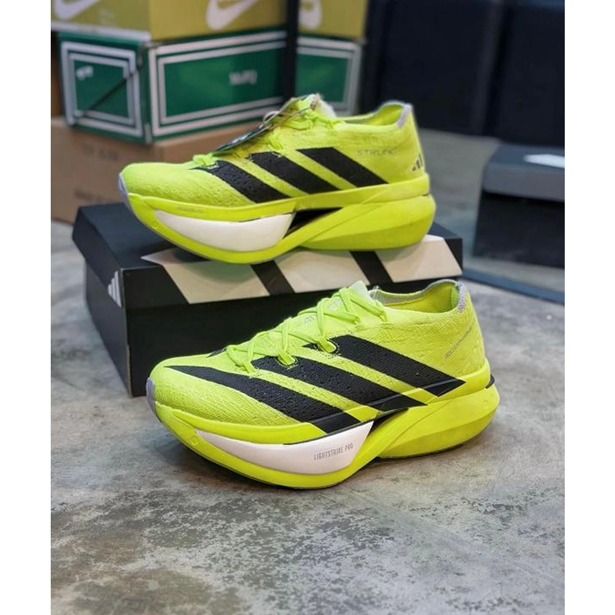Imported Adidas Adizero Prime X3 Strung Neon Shoes For Men (SUP3100) - stayhit.in Imported Adidas Adizero Prime X3 Strung Neon Shoes For Men (SUP3100) - stayhit.in