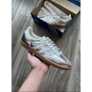 Imported Adidas Samba Cracked Shoes Silver For Men (SUP1061) - stayhit.in