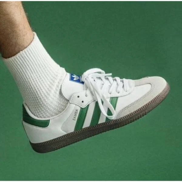 Imported Adidas Samba Shoes White Green For Men (HS1511) - stayhit.in