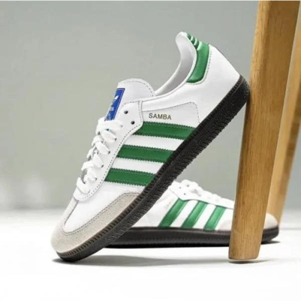 Imported Adidas Samba Shoes White Green For Men (HS1511) - stayhit.in