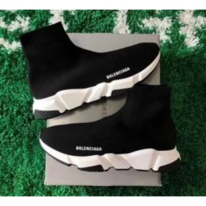 Imported Balenciaga Speed Trainer Shoes Black White For Men (SUP1239) - stayhit.in