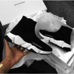 Imported Balenciaga Speed Trainer Shoes Black White For Men (SUP1239) - stayhit.in