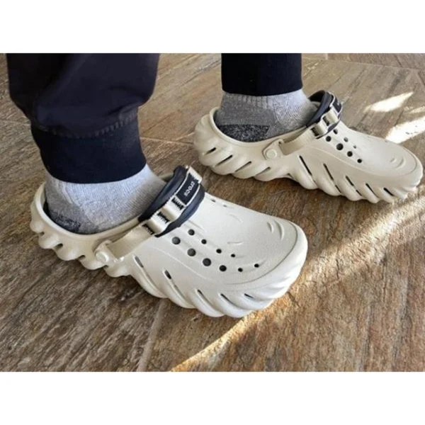 Imported Crocs Echo Clogs Sandal Beige For Men (HS1463) - stayhit.in